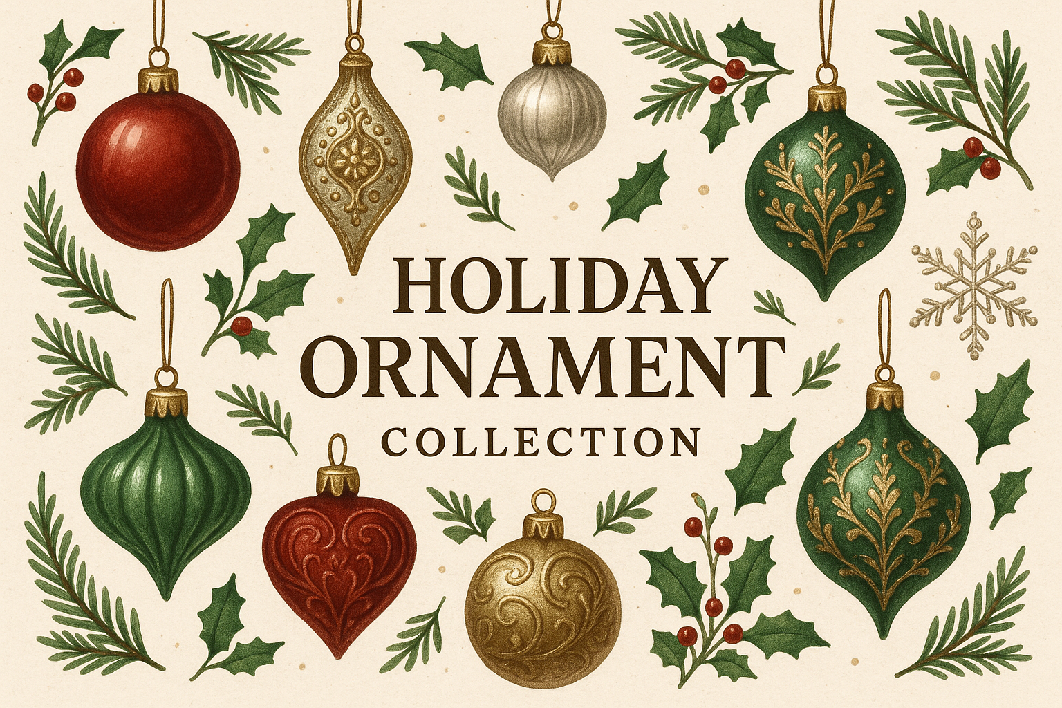 Holiday Ornament Collection title card