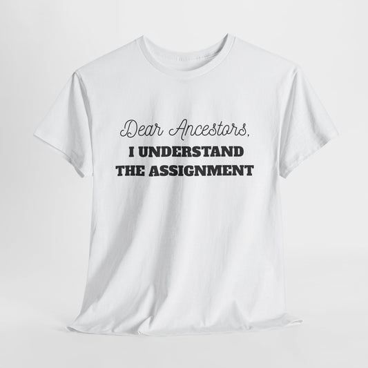 Dear ancestors, I understand the assignment T-Shirt | Juneteenth Graphic Tee | Unisex Fit | Black Pride Shirt
